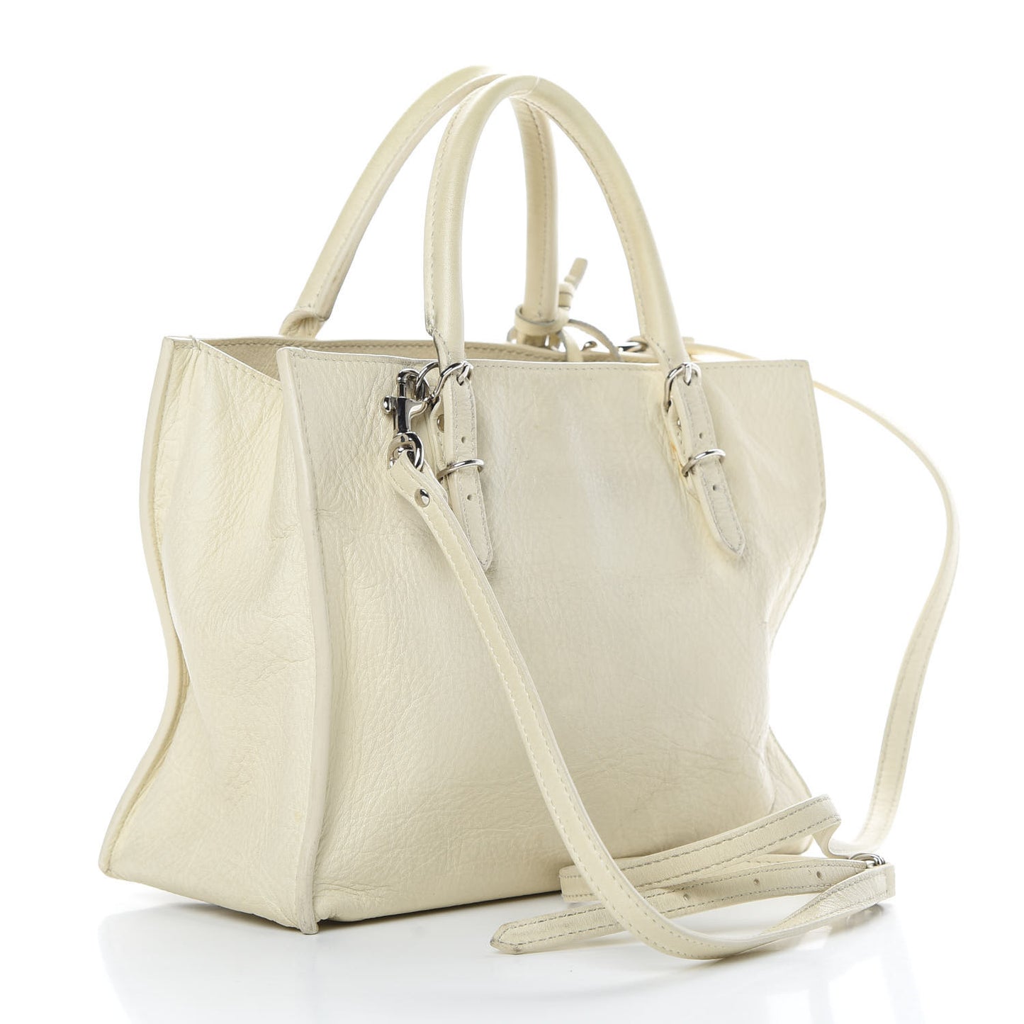 Veau Papier A4 Tote Blanc Creme