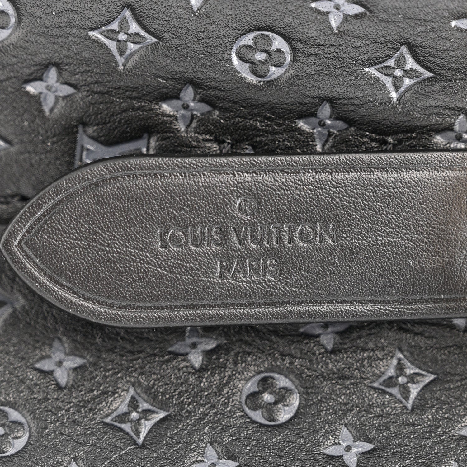 Louis Vuitton Calfskin Nanogram Embossed Neonoe BB Black 7 of 14