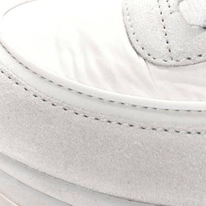 Chanel Suede Calfskin Fabric CC Sneakers 40 White 31 of 40