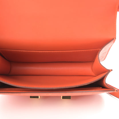 Hermes Ostrich Constance 18 Tangerine 5 of 11