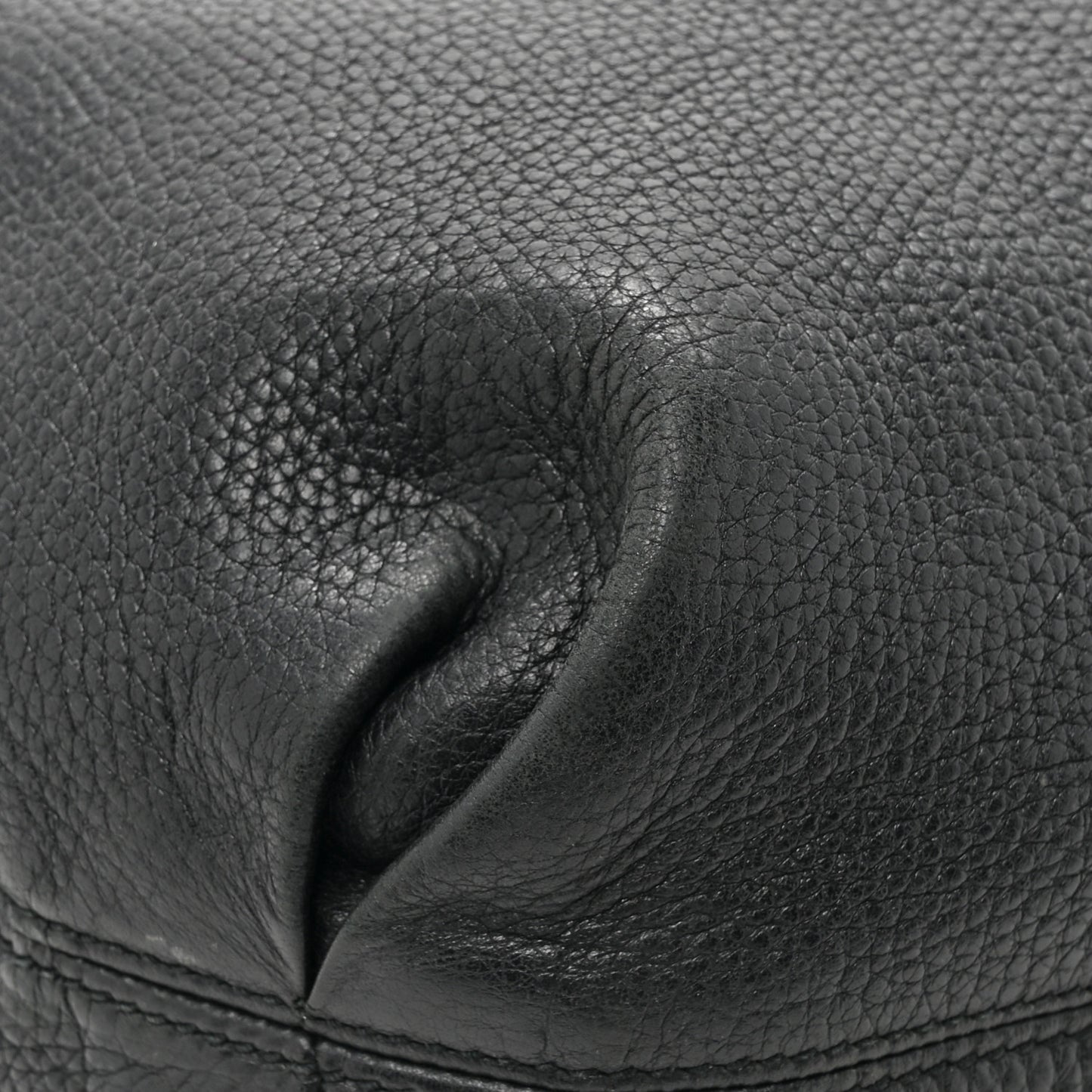 Pebbled Calfskin Soho Hobo Black