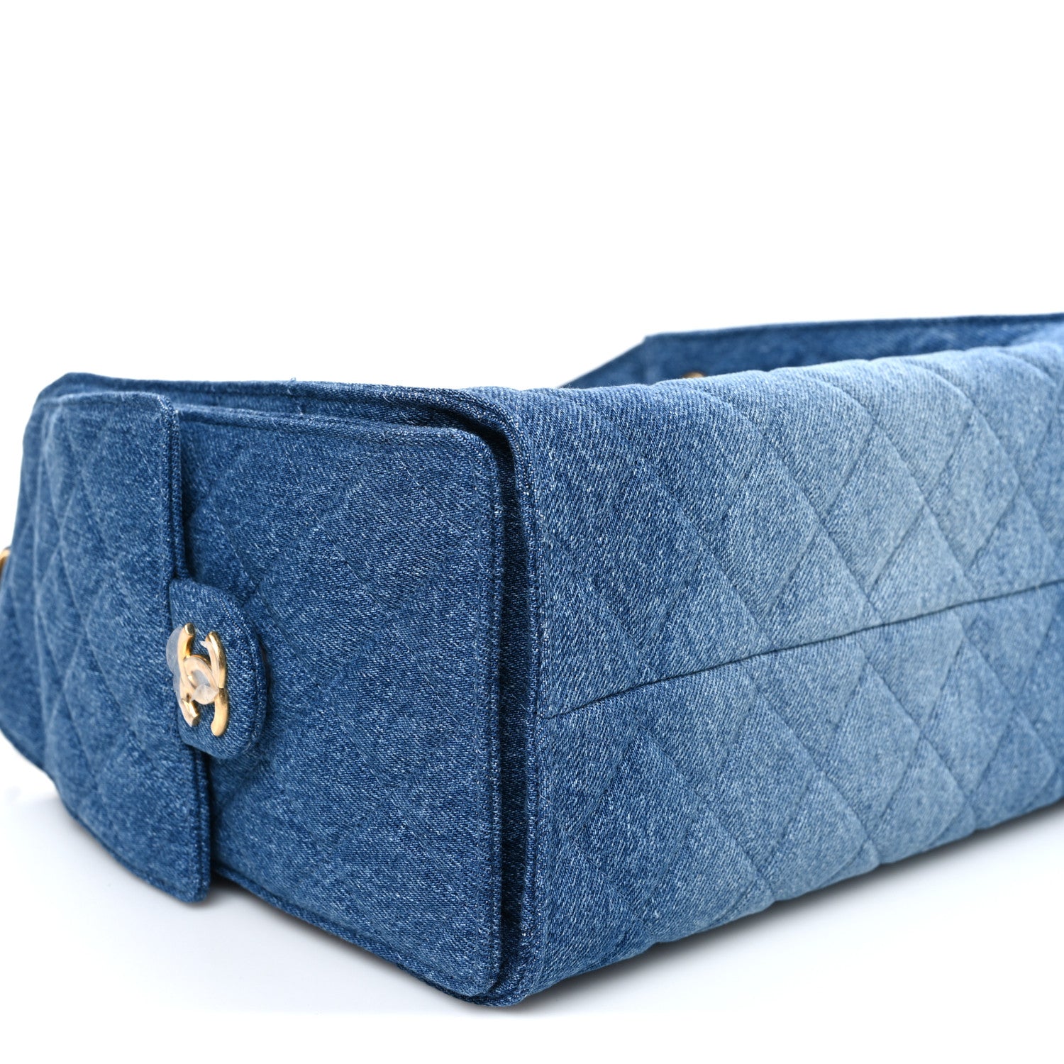 Chanel Washed Denim Quilted Small Chanel 25 Handbag Blue 9 of 11