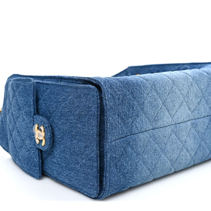 Chanel Washed Denim Quilted Small Chanel 25 Handbag Blue 9 of 11