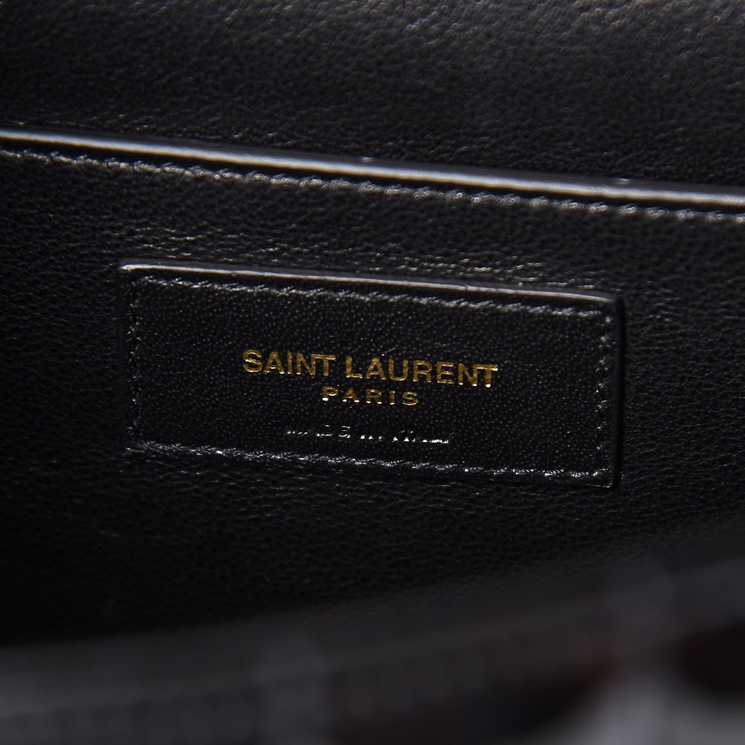 Saint Laurent Patent Matelasse Monogram Large Vicky Chain Bag Black 6 of 9