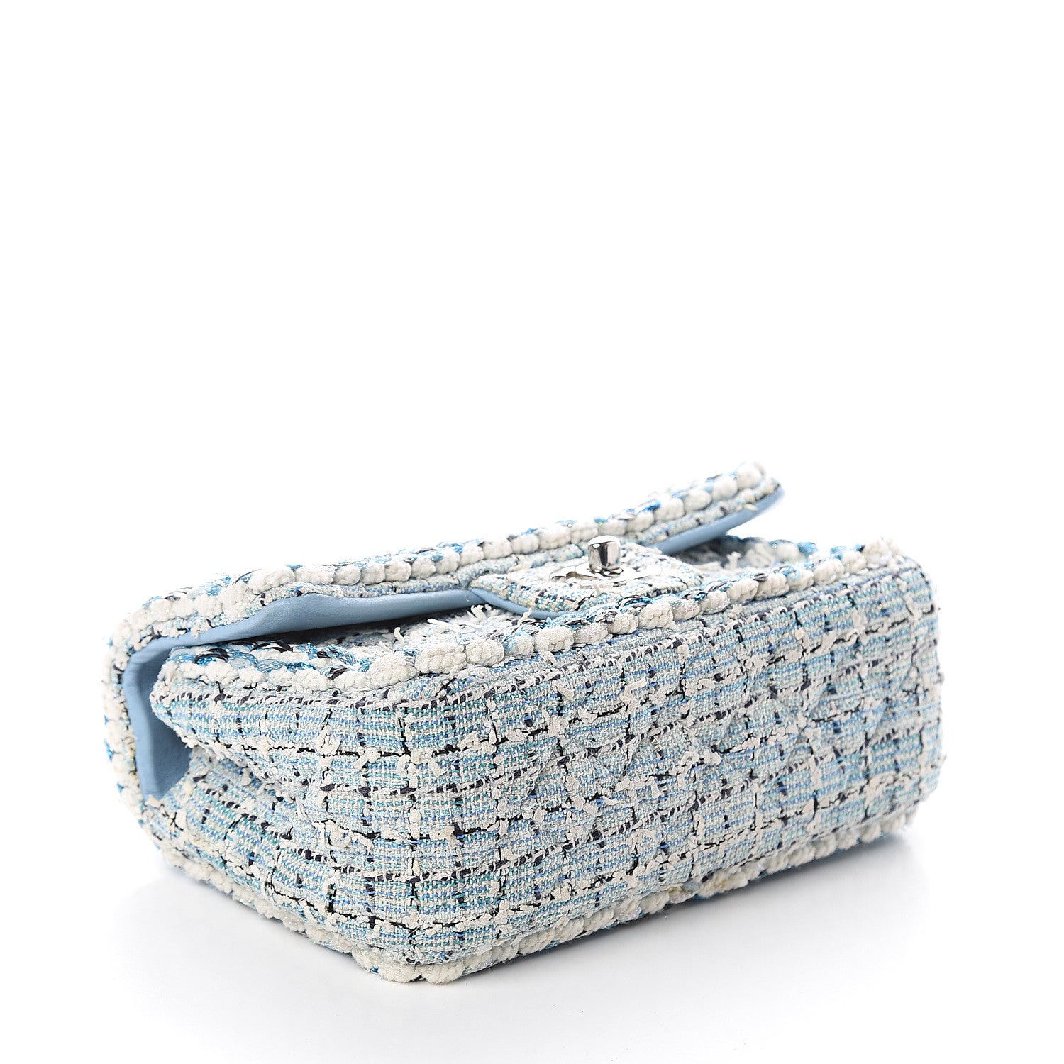 Chanel Tweed Braid Mini Flap Blue White Navy 3 of 9