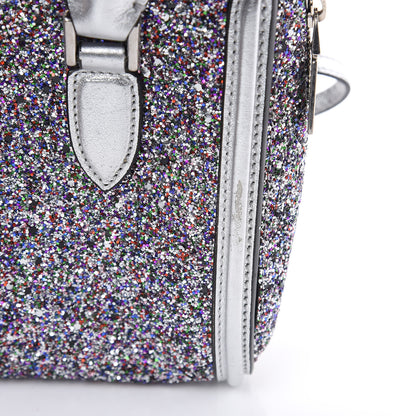 Alexander McQueen Metallic Calfskin Glitter Mini Heroine Grey Multicolor 12 of 13