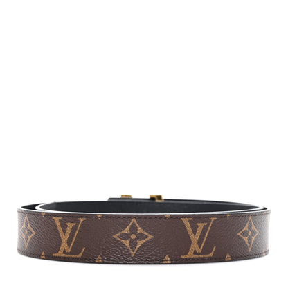 Louis Vuitton Calfskin Monogram 30mm LV Initiales Reversible 80 32 Belt  Black 2 of 5