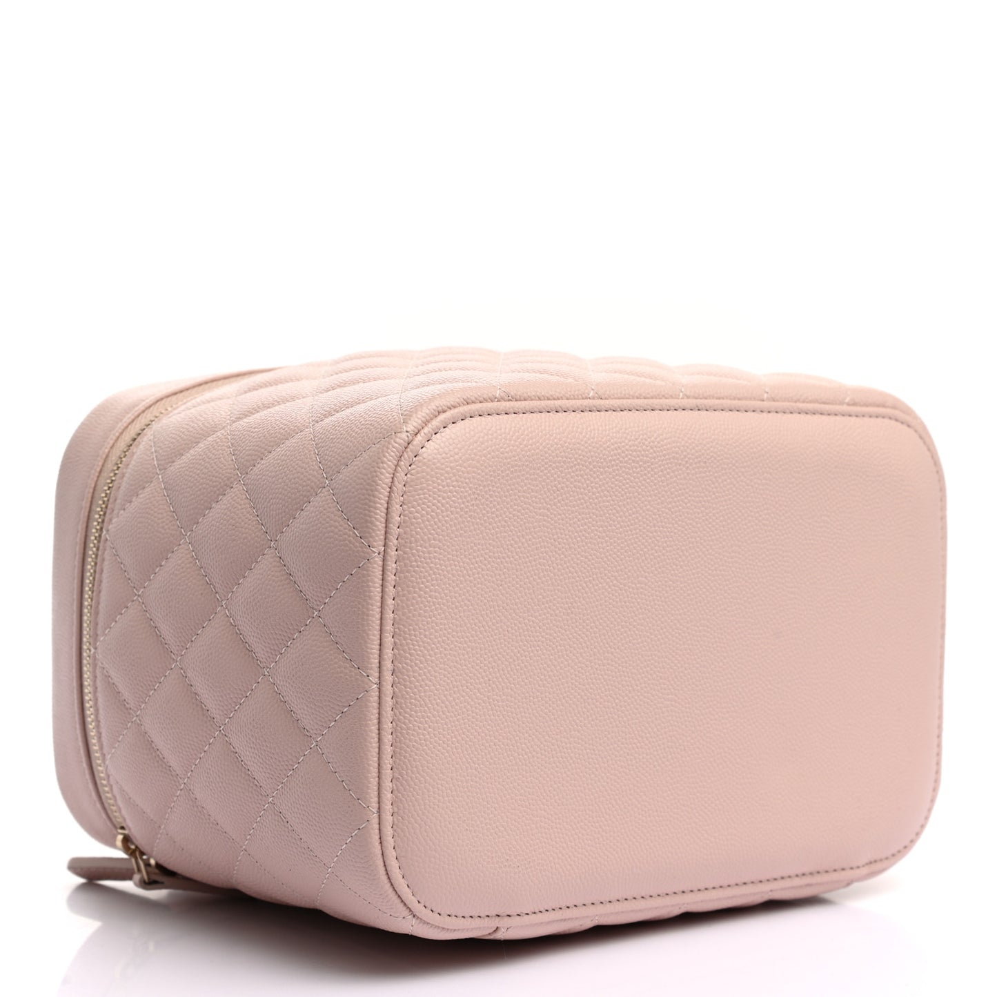 Caviar Quilted Large Vanity Pouch Light Pink
