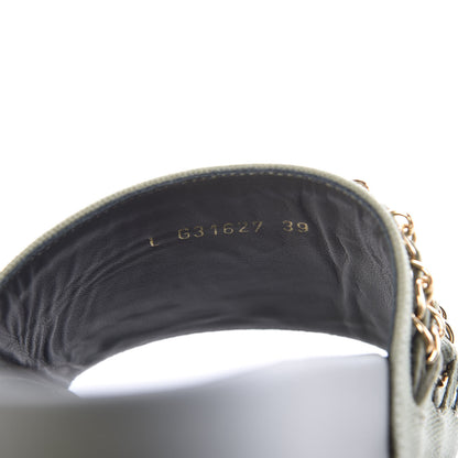 Chanel Canvas Chain Flat Sandals 39 Khaki 7 of 9