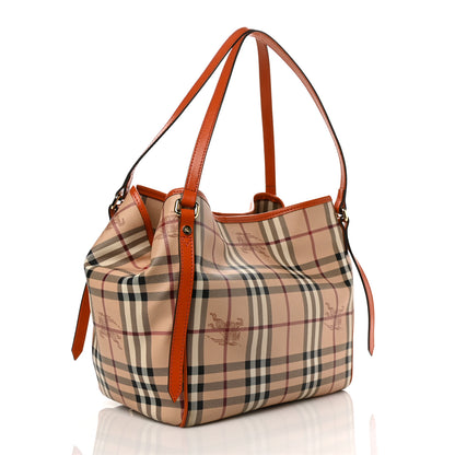 Burberry Haymarket Check Small Canterbury Tote Orange 3 of 11