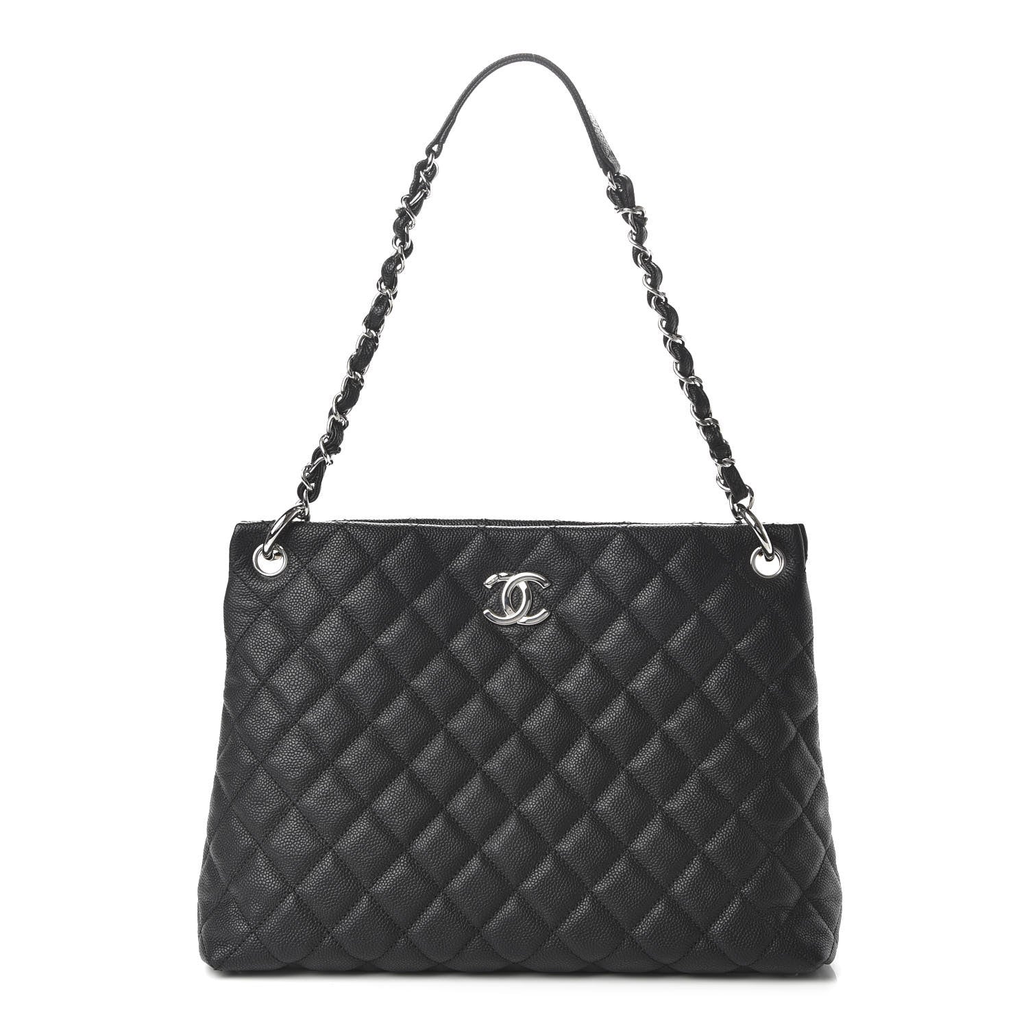 Chanel Caviar Quilted CC Shopping Tote Black 1 of 11