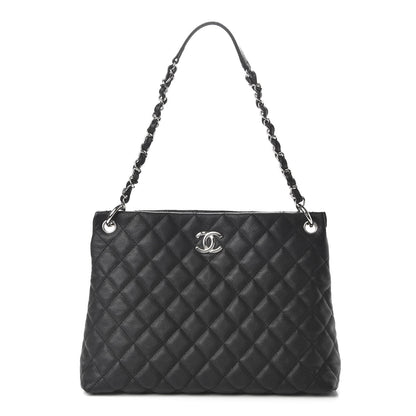 Chanel Caviar Quilted CC Shopping Tote Black 1 of 11