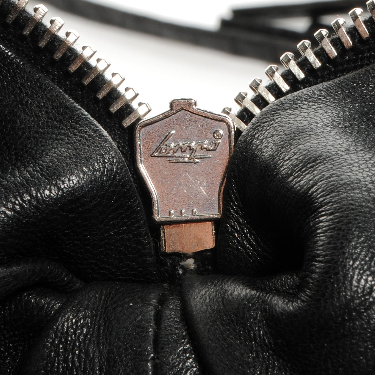 Lambskin Python Tassel Cerf Pochette Black
