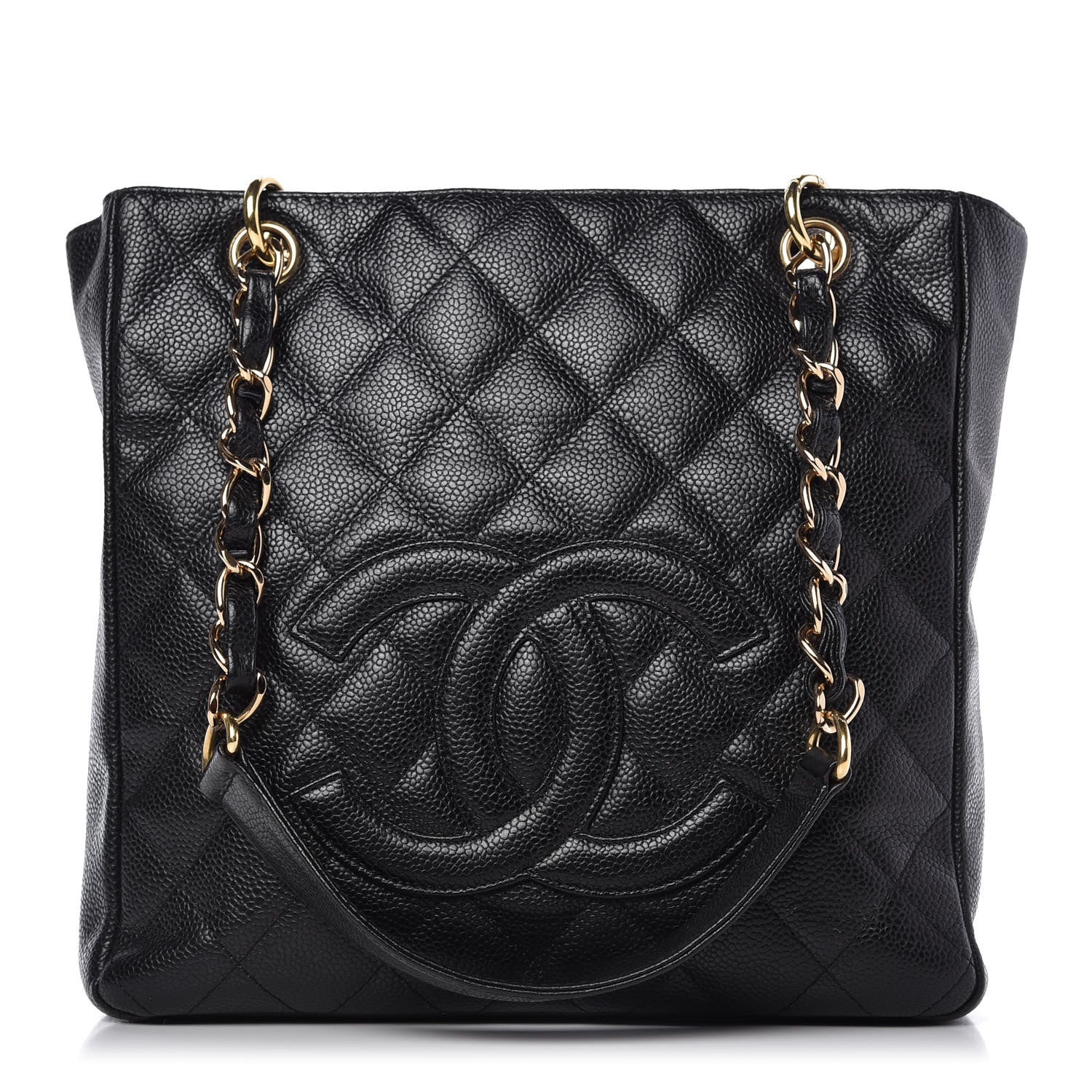 Chanel Caviar Quilted Petit Shopping Tote PST Black 1 of 9