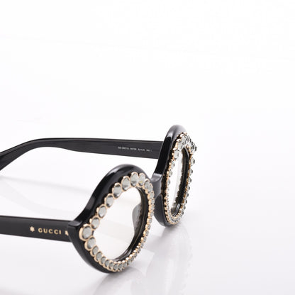 Gucci Acetate Crystal Studded Cat Eye Sunglasses GG3867/S Black 5 of 7