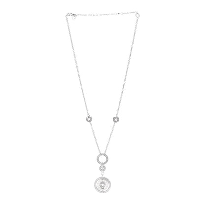 Bulgari 18K White Gold Diamond Pave Astrale Cerchi Pendant Necklace 3 of 5