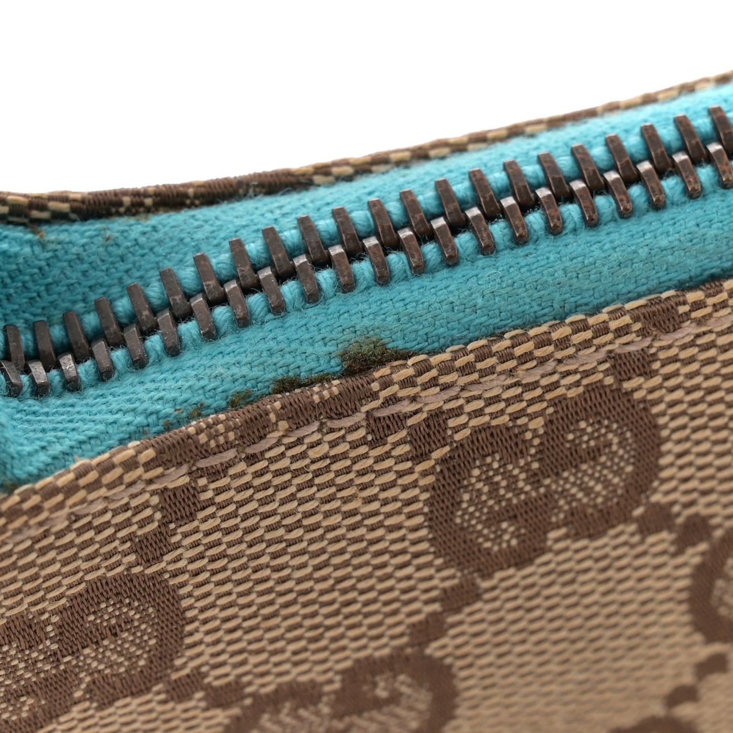 Monogram Horsebit Nail Chain Pochette Turquoise