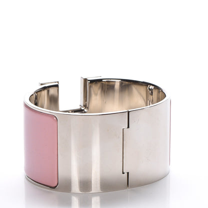 Hermes Enamel Extra Wide Clic Clac H Bracelet GM Rose Nacarat 3 of 5