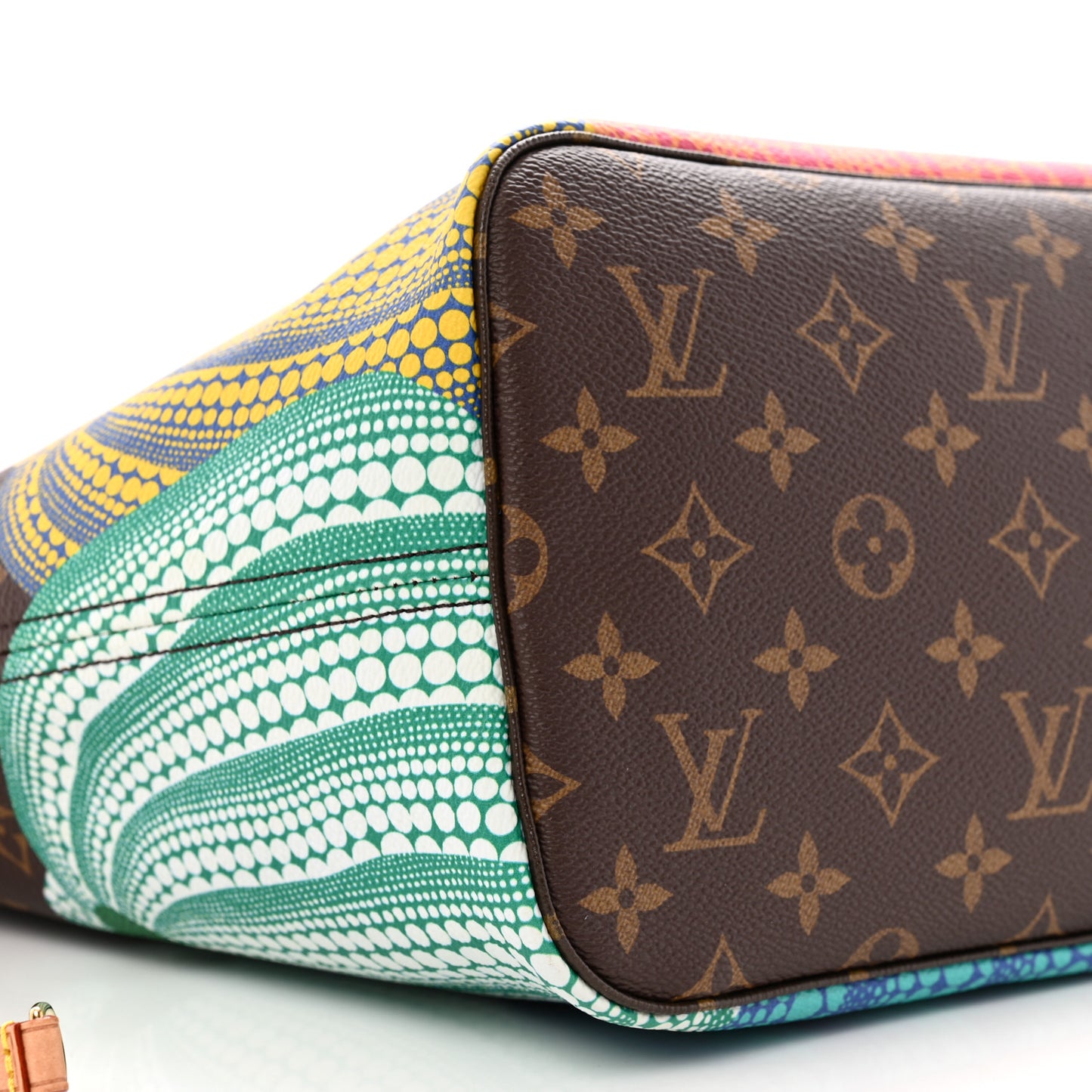 LV X YK Monogram Kusama Pumpkin Neverfull MM