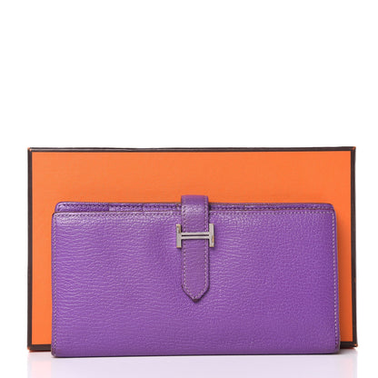 Hermes Chèvre Mysore Bearn Gusset Wallet Parme 23 of 23