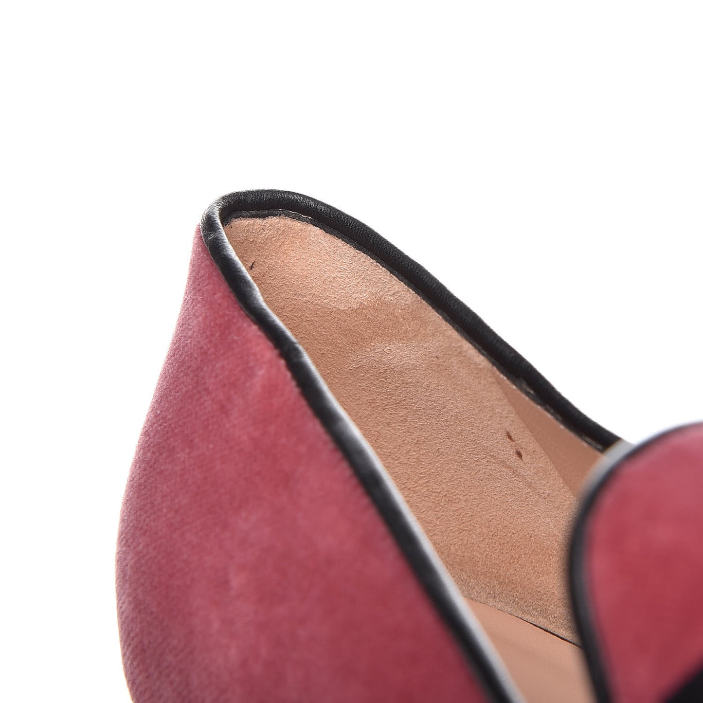 Velvet Etoile Pearl Embellished Loafers 38.5 Tibet Red