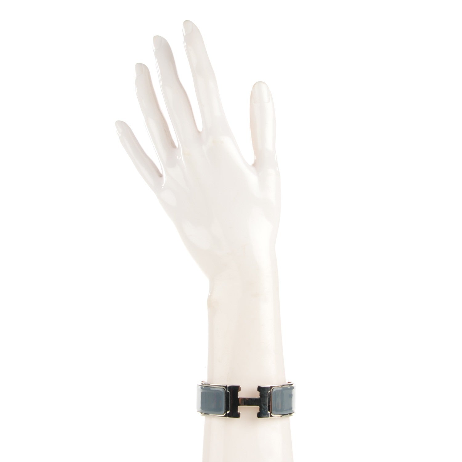 Hermes Enamel Wide Clic Clac H Bracelet PM Ardoise 2 of 6