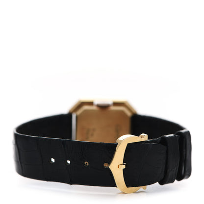 Cartier 18K Yellow Gold Alligator 24mm Ceinture Octagon Manual Winding Watch 3 of 6