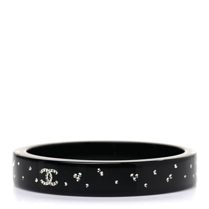 Chanel Resin Crystal CC Bangle Black 3 of 4