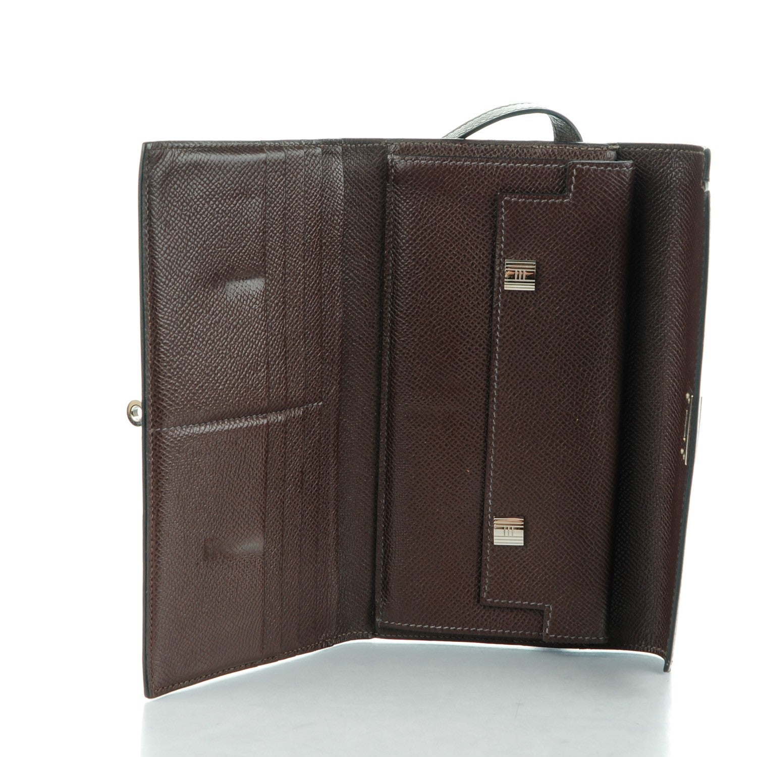 Hermes Epsom Kelly Tri-Fold Wallet Chocolate 7 of 14