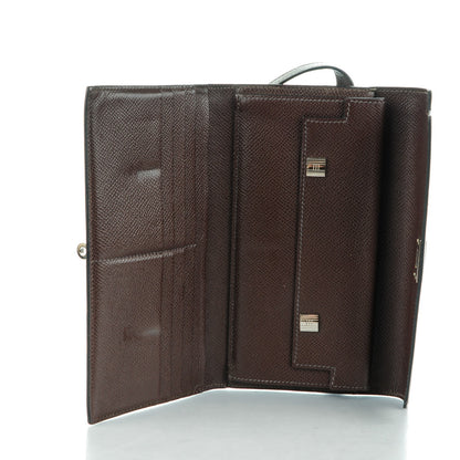 Hermes Epsom Kelly Tri-Fold Wallet Chocolate 7 of 14