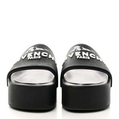 Givenchy X DISNEY Rubber Logo 101 Dalmatians Pool Platform Slide Sandals 39 Black 2 of 13