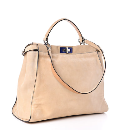 Fendi Suede Airbrushed Large Peekaboo Iconic Satchel Multicolor 3 of 12