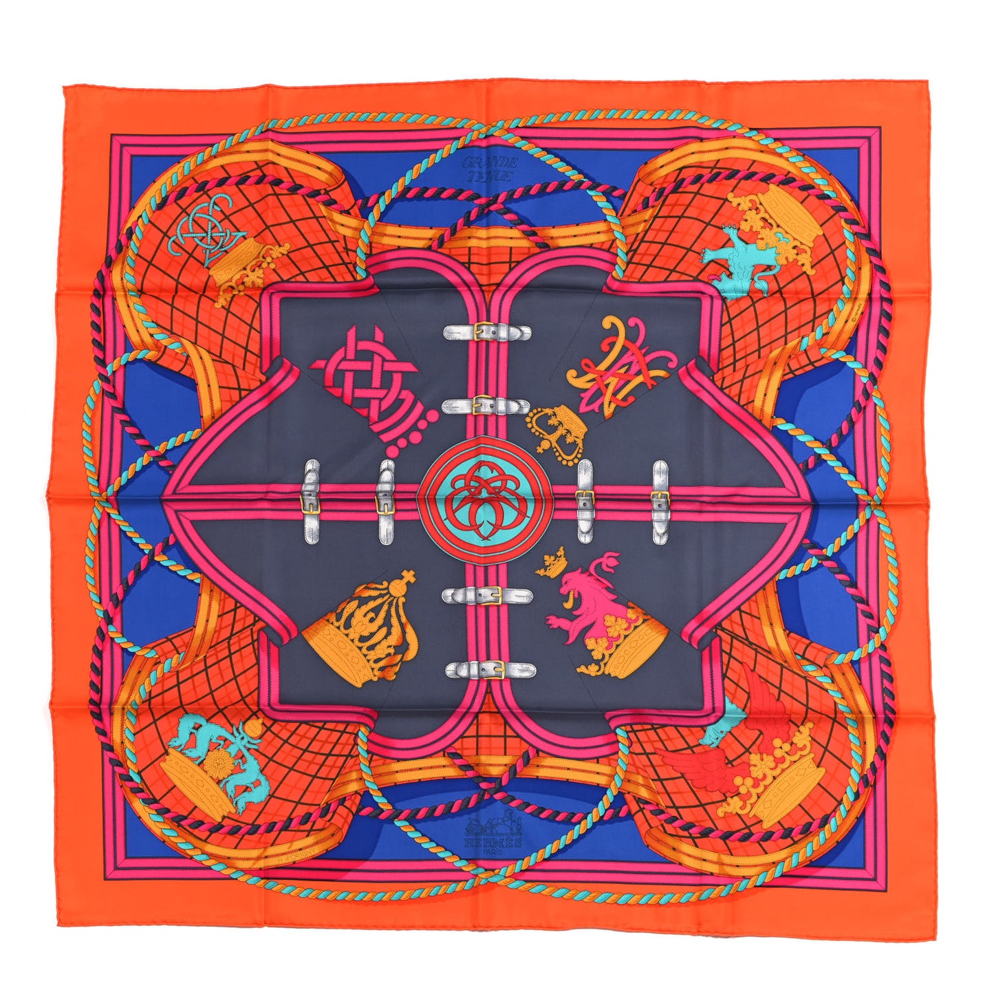 Silk Grande Tenue Scarf 90 Orange