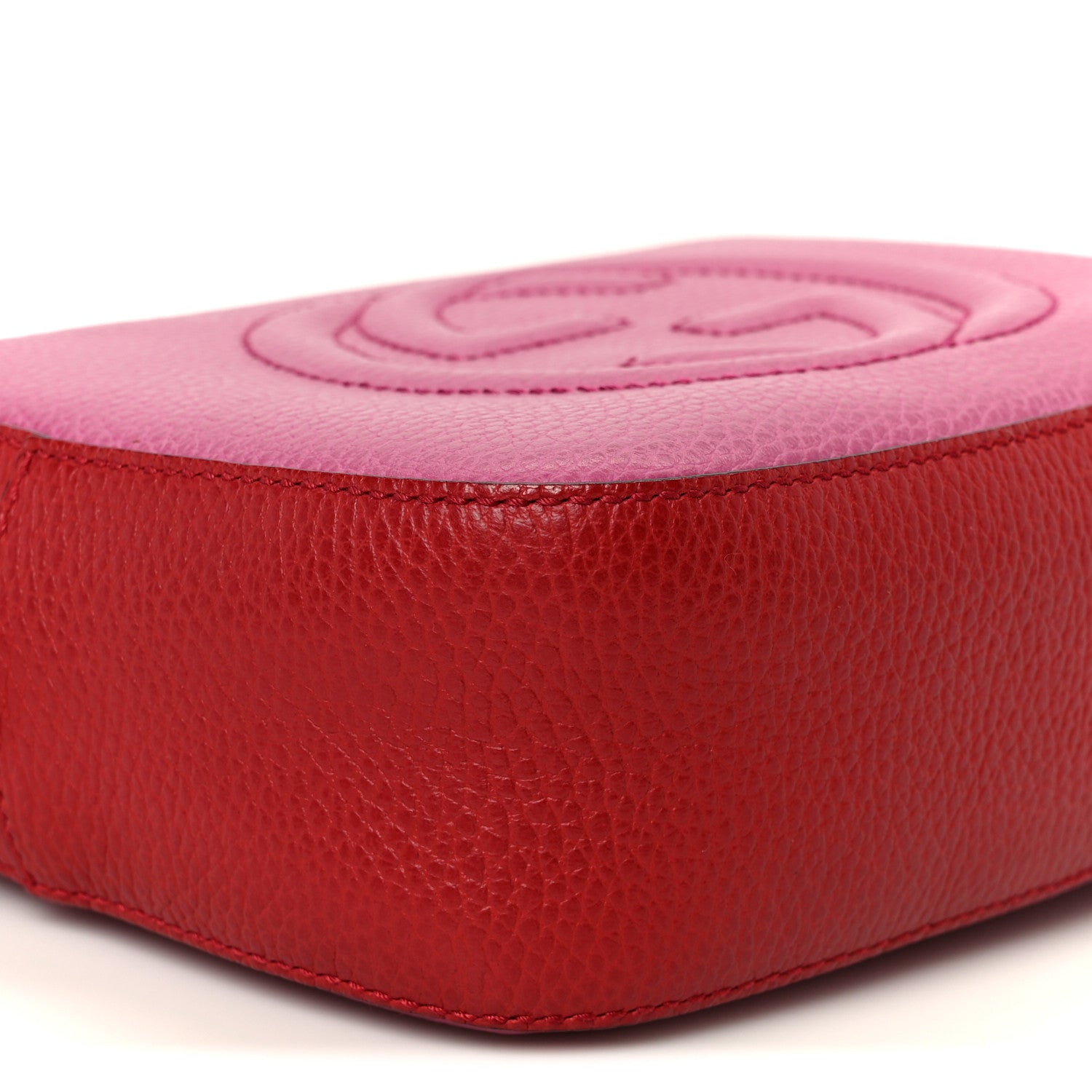 Gucci Dollar Calfskin Bi-Color Small Soho Disco Bag New Rosette Hibiscus Red 10 of 11