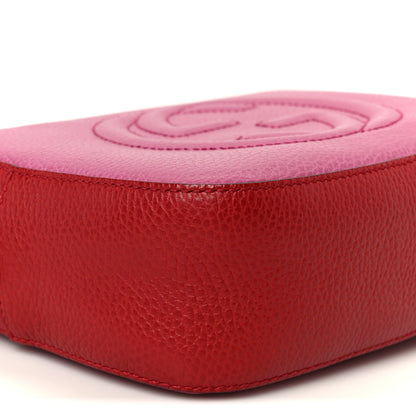 Gucci Dollar Calfskin Bi-Color Small Soho Disco Bag New Rosette Hibiscus Red 10 of 11