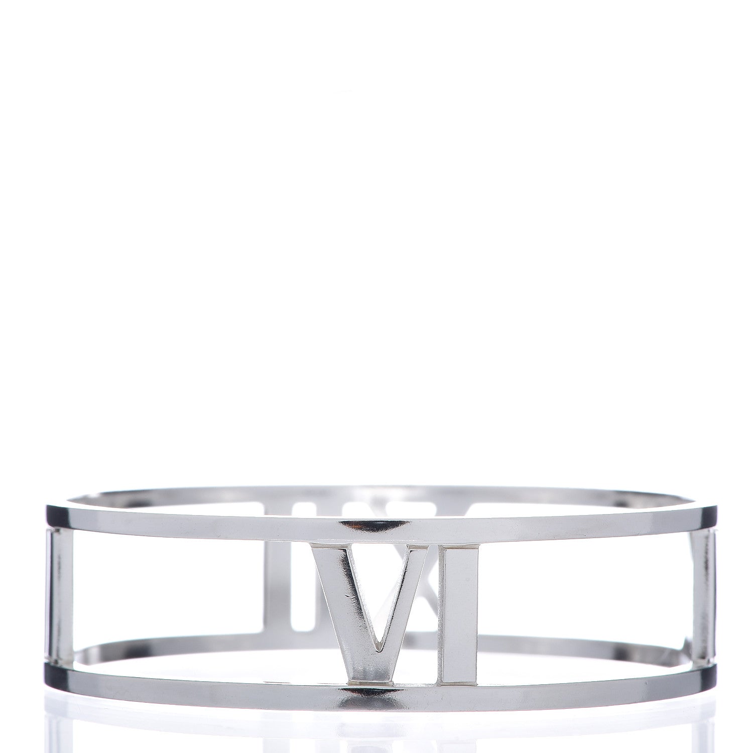 Tiffany Sterling Silver Atlas Open Bangle Bracelet 3 of 4
