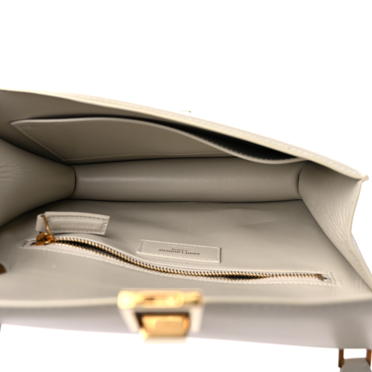 Saint Laurent Smooth Calfskin Carre Satchel Crema Soft 5 of 19