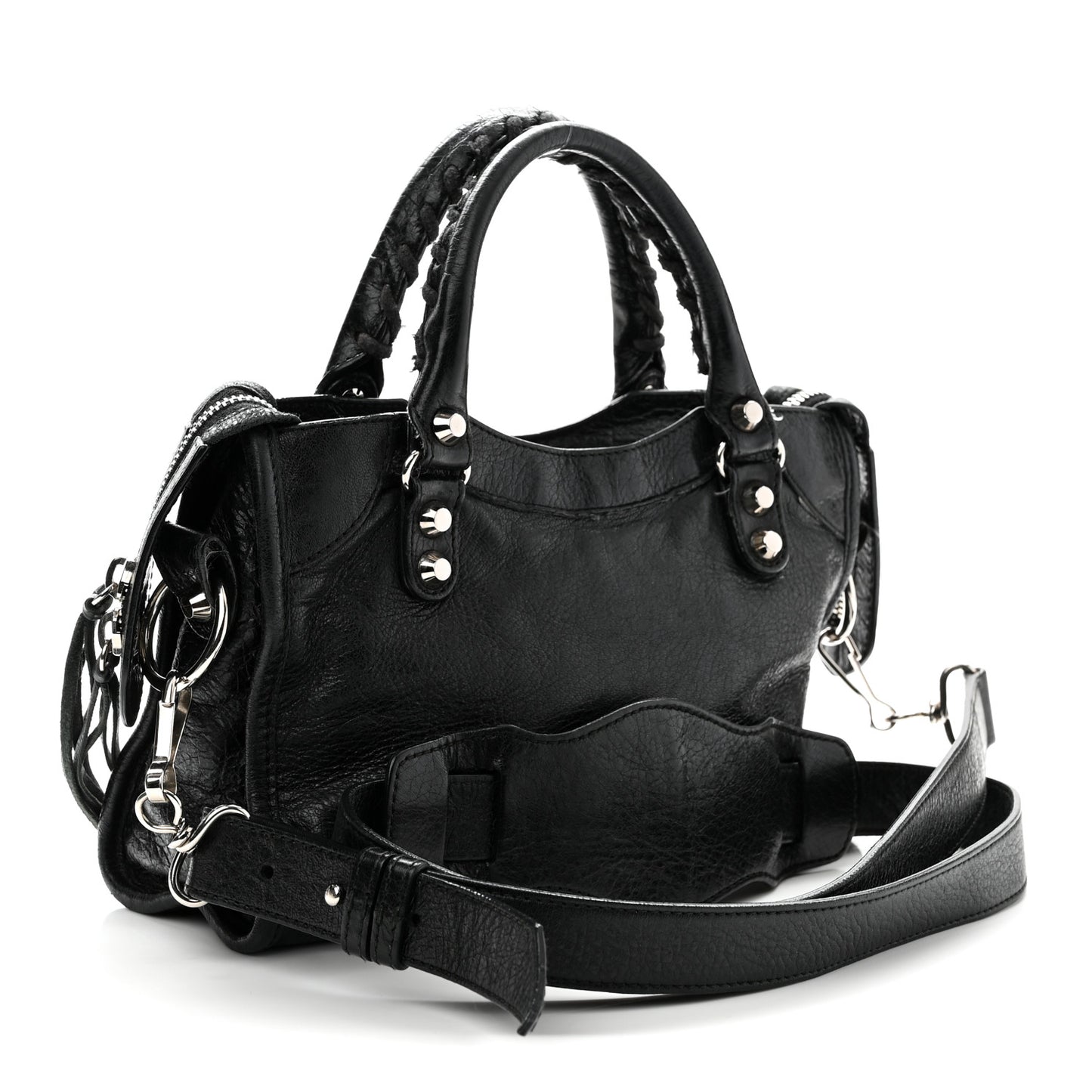 Agneau Classic Silver Hardware Mini City Black