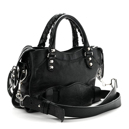 Balenciaga Agneau Classic Silver Hardware Mini City Black 4 of 12