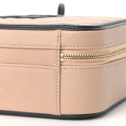 Chanel Caviar Quilted Medium CC Filigree Vanity Case Beige Black 9 of 9