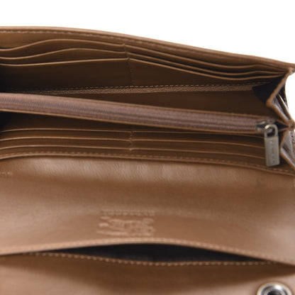 Burberry Grainy Calfskin Nova Check Tri-Fold Wallet Tan 5 of 10