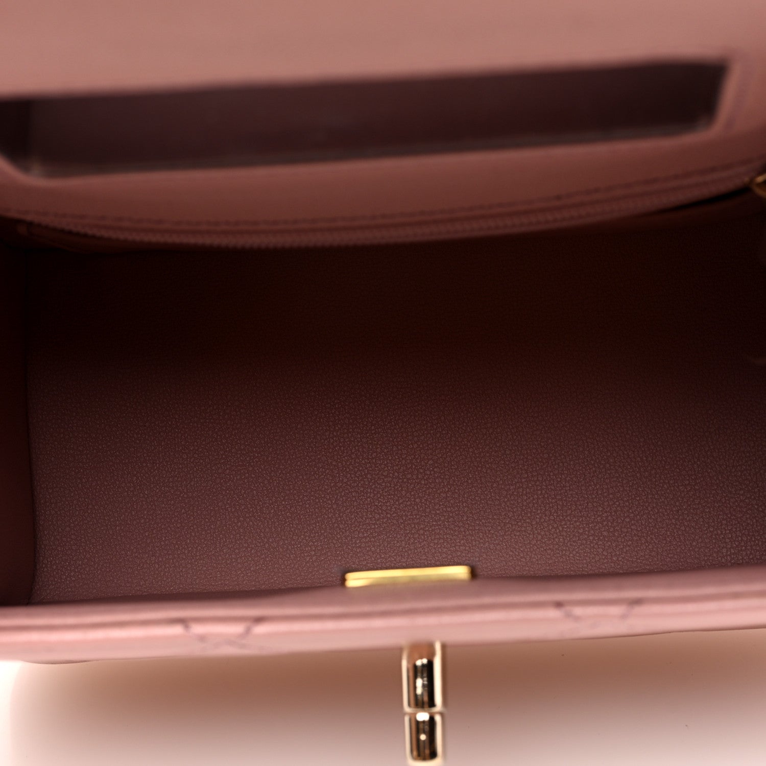 Chanel Shiny Calfskin Quilted CC Handle Vanity Flap Bag Pink 5 of 11