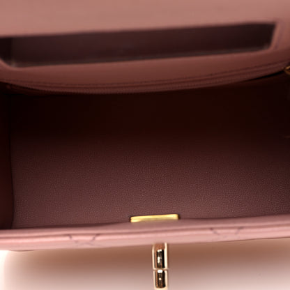 Chanel Shiny Calfskin Quilted CC Handle Vanity Flap Bag Pink 5 of 11
