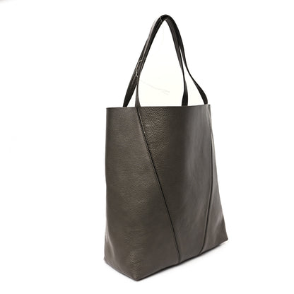 Chloe Grained Calfskin Large Spin Tote Flannel Grey 3 of 10