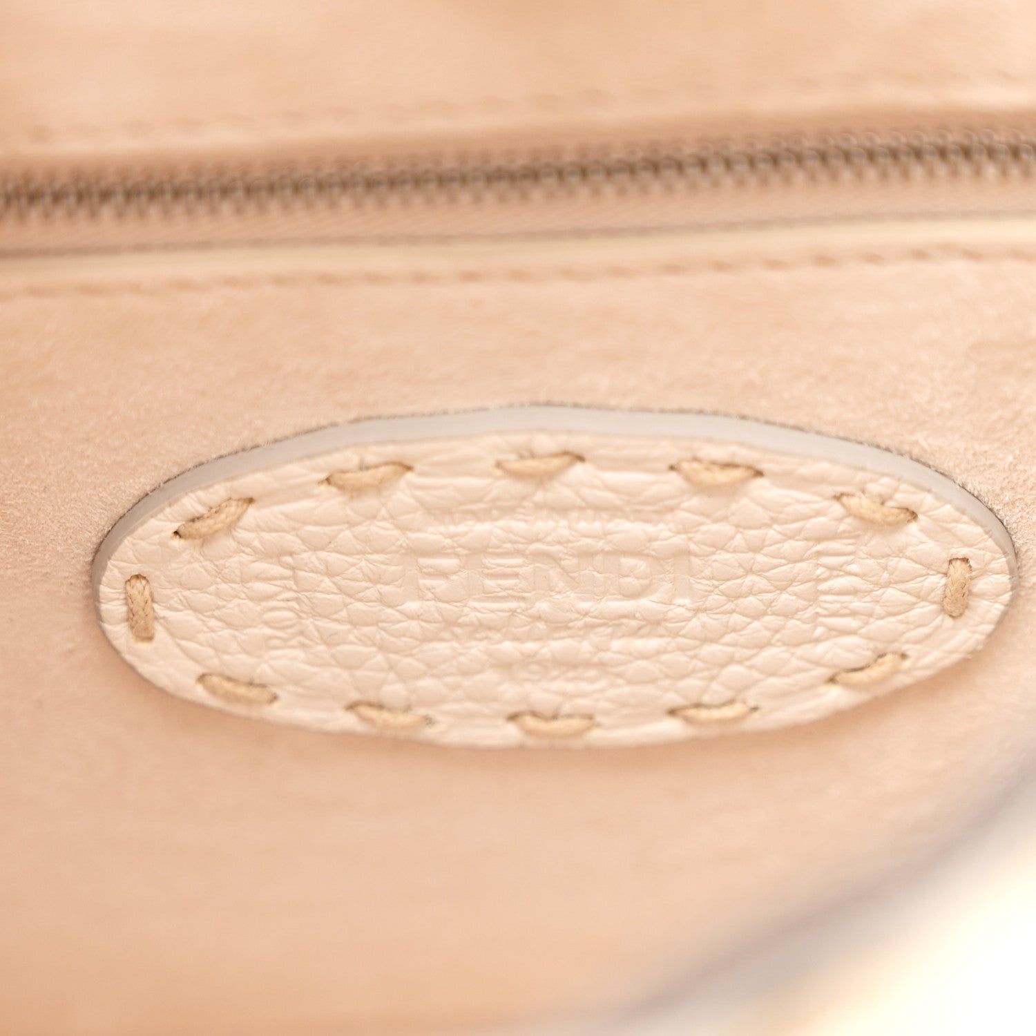 Fendi Cuoio Romano Snakeskin Selleria Mini Peekaboo Iconic Satchel White Stone 7 of 13