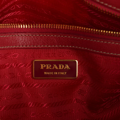 Prada Tessuto Nylon Nappa Braided Gaufre Shoulder Bag Peonia 6 of 7
