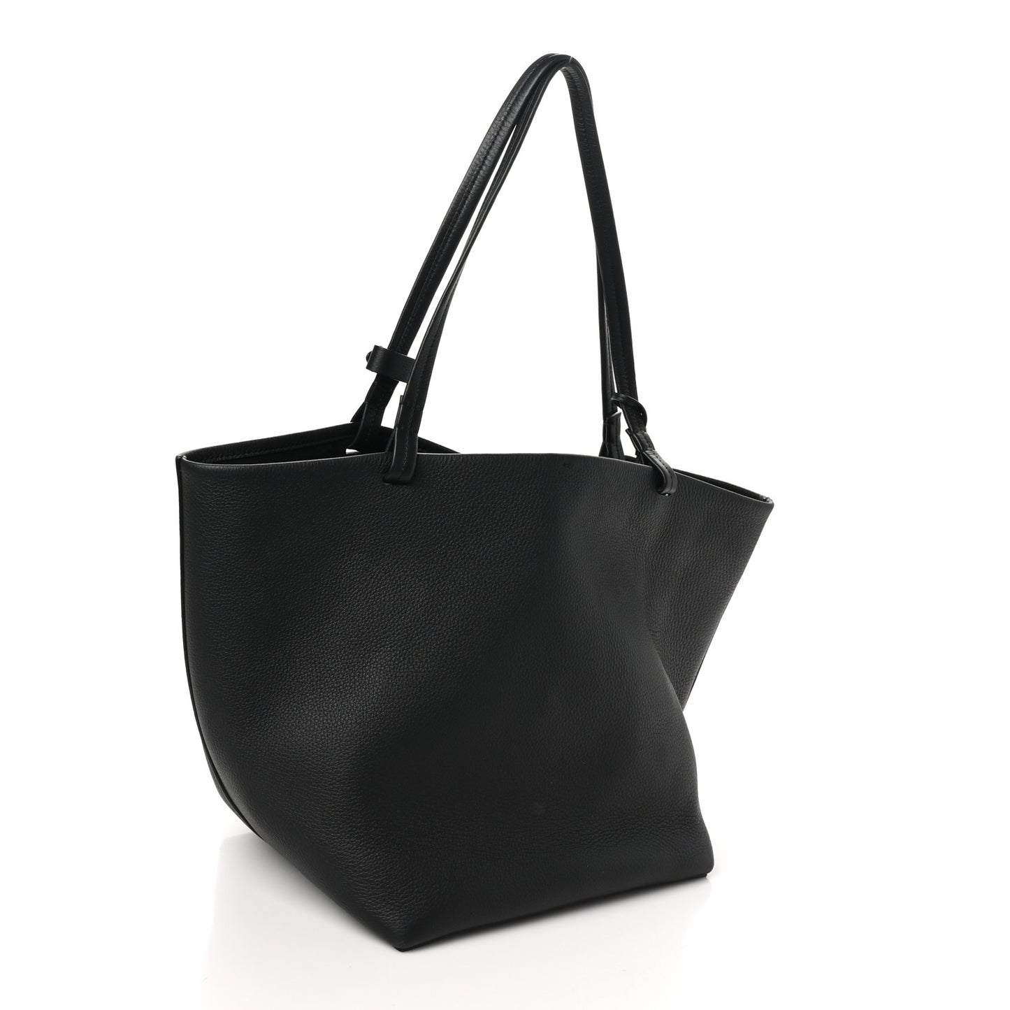 Grained Calfskin Park Tote Three Black