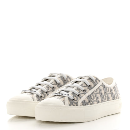 Christian Dior Canvas Oblique Walk'N'Dior Low Top Sneakers 38 Grey Stone 3 of 10