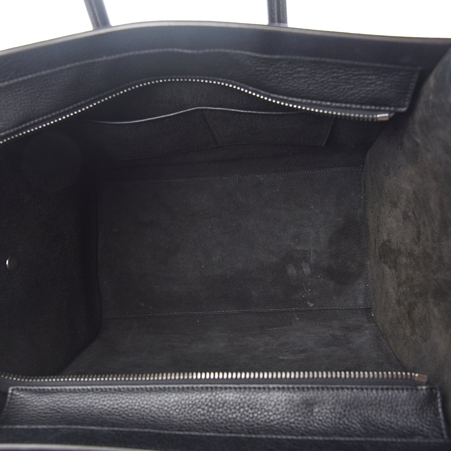 Drummed Calfskin Mini Luggage Black