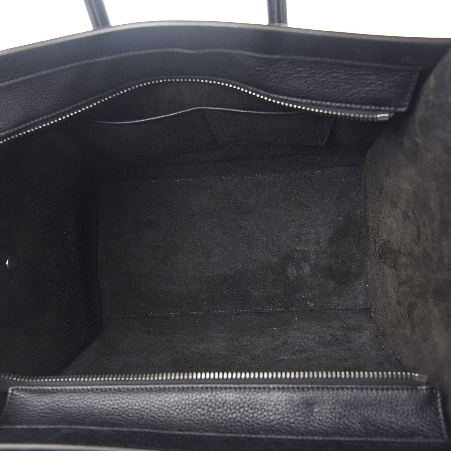 Celine Drummed Calfskin Mini Luggage Black 4 of 10